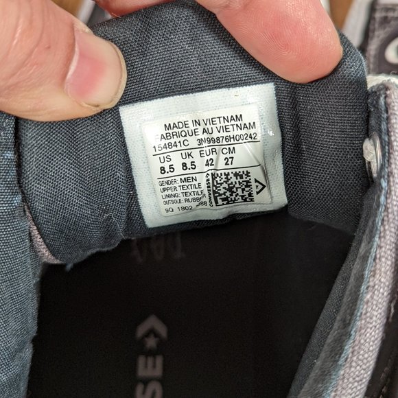 Converse Chuck Taylor Mens High Top Sneaker Fabric/leather 154841c Gray US:8.5 - Picture 10 of 10